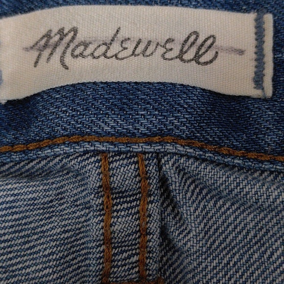Madewell Size 28 The Perfect Vintage Jean Distressed Ripped Knee Blue Denim - Picture 3 of 15